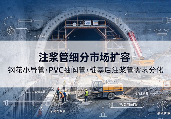雁江注浆管细分市场扩容，隧道钢花小导管、PVC 袖阀管、桩基后注浆管需求分化